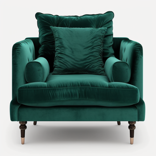 Armchair emerald green hue