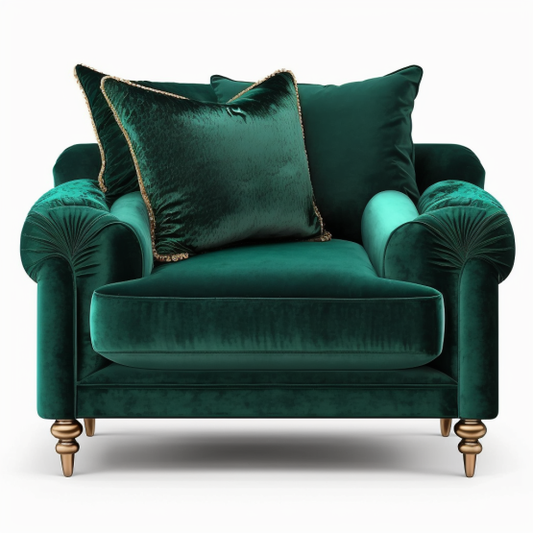 Armchair emerald green hue