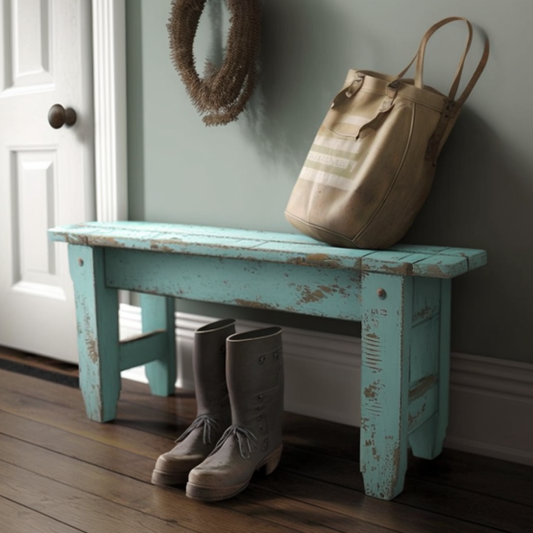 Rustic wooden bench