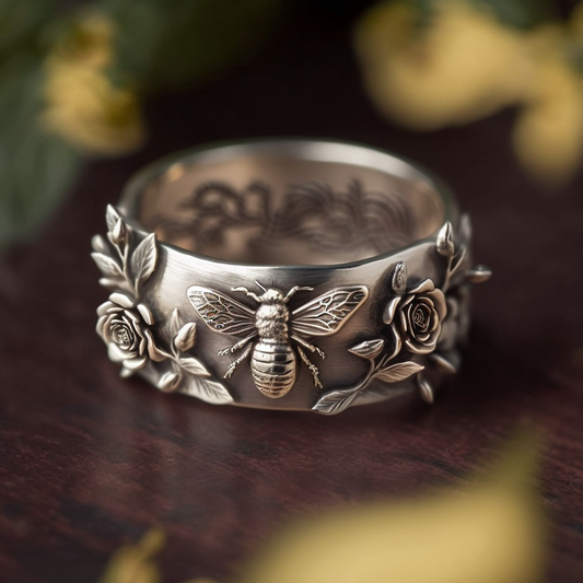 Bee and Flower Ring