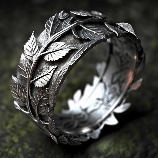 Twig and Leaf Ring