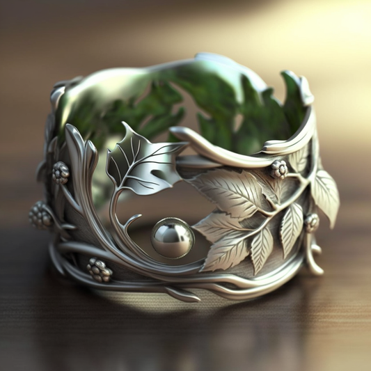 Twig and Leaf Ring