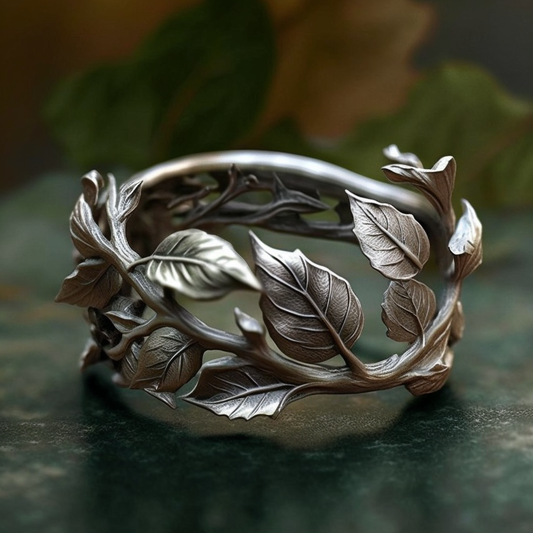 Twig and Leaf Ring