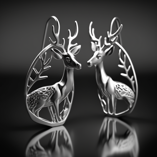 Earrings Silver Buck