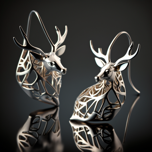 Earrings Silver Buck