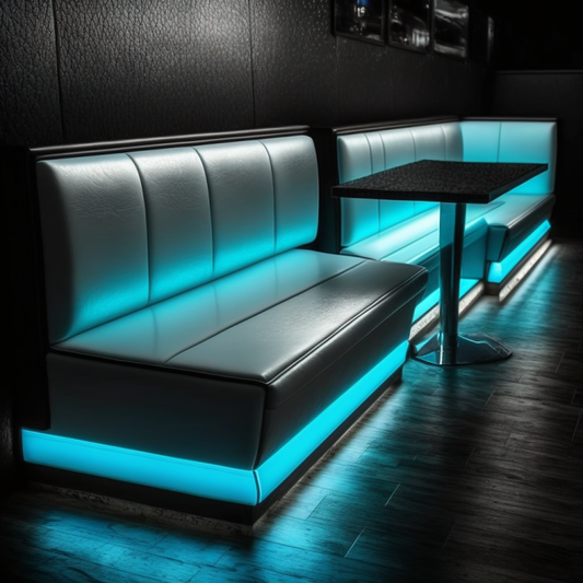 Commercial Bench Seating Modern Lit