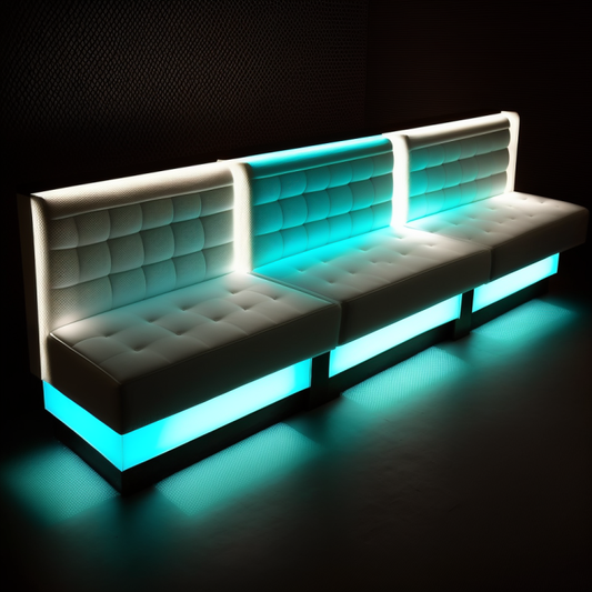 Commercial Bench Seating Modern Lit