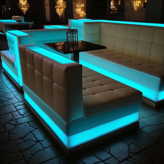 Commercial Bench Seating Modern Lit