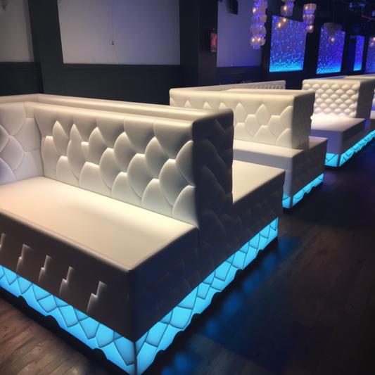 Commercial Bench Seating Modern Lit
