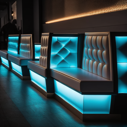 Commercial Bench Seating Modern Lit