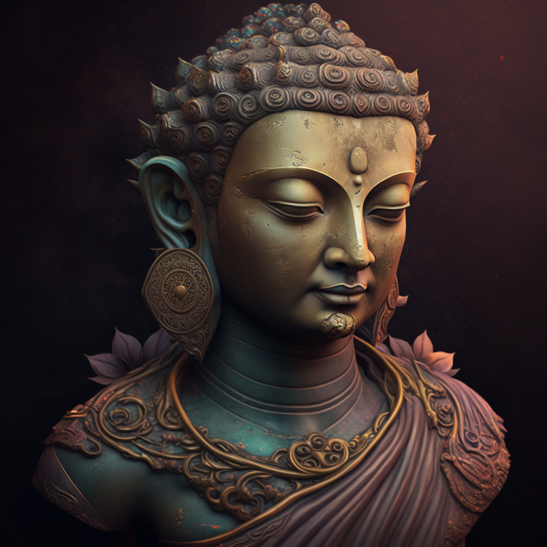 Buddha Head Sculpture