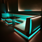 Commercial Bench Seating Modern Lit